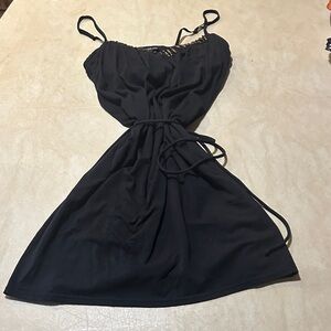 Elegant Black Spaghetti Strap Dress
